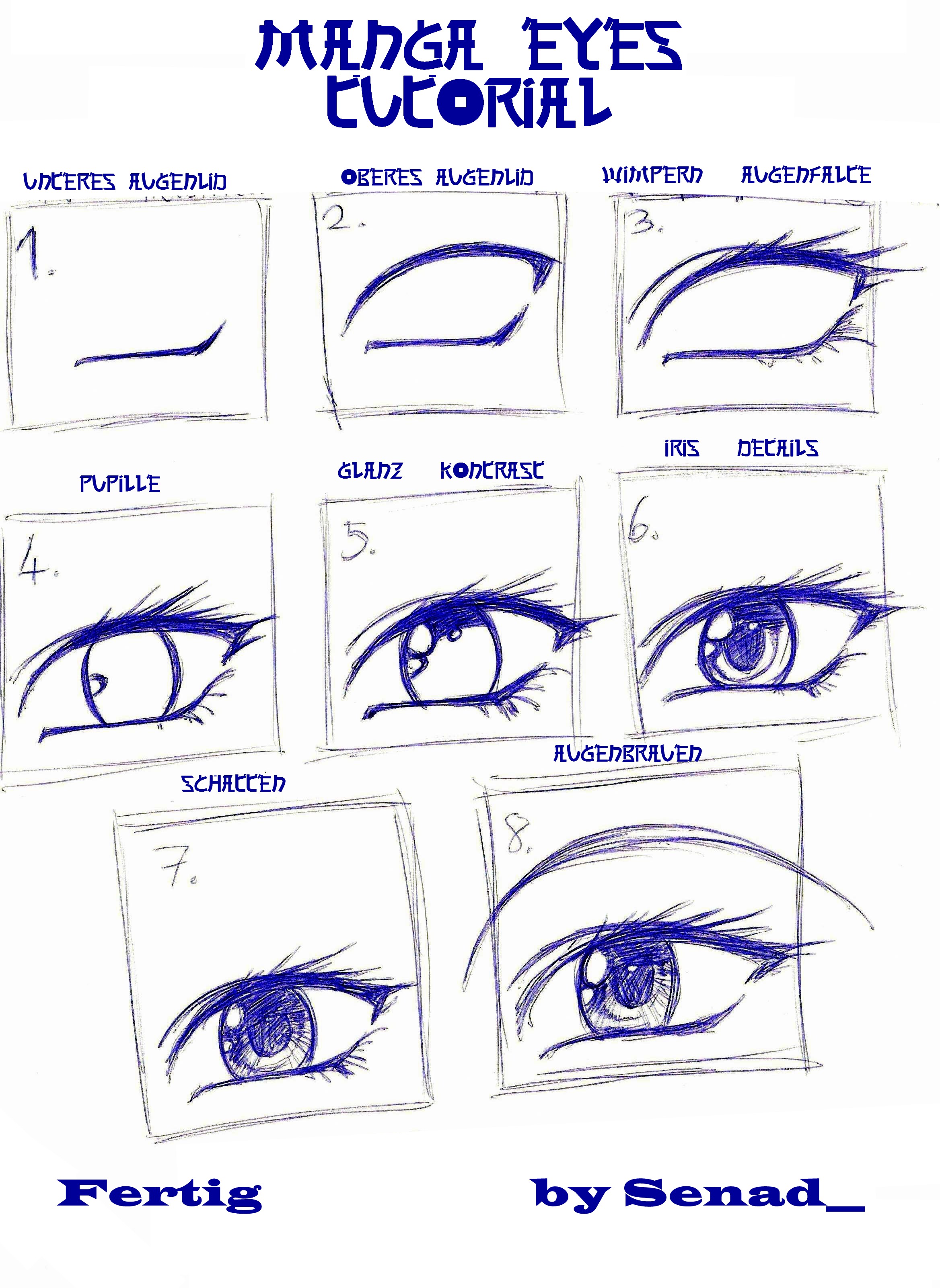 How to Draw Anime and Manga Eyes - Easy Step by Step Tutorial