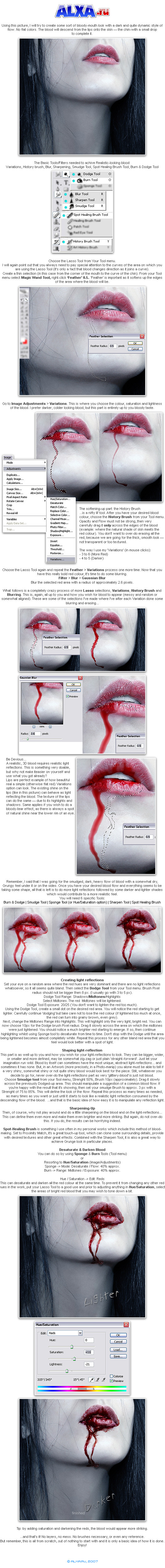 Create your bloody effects using this steps and a simple help with photoshop