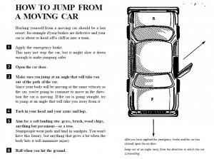 How to Jump from a Moving Car