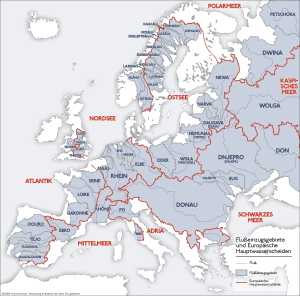 River Catchment Areas of Europe