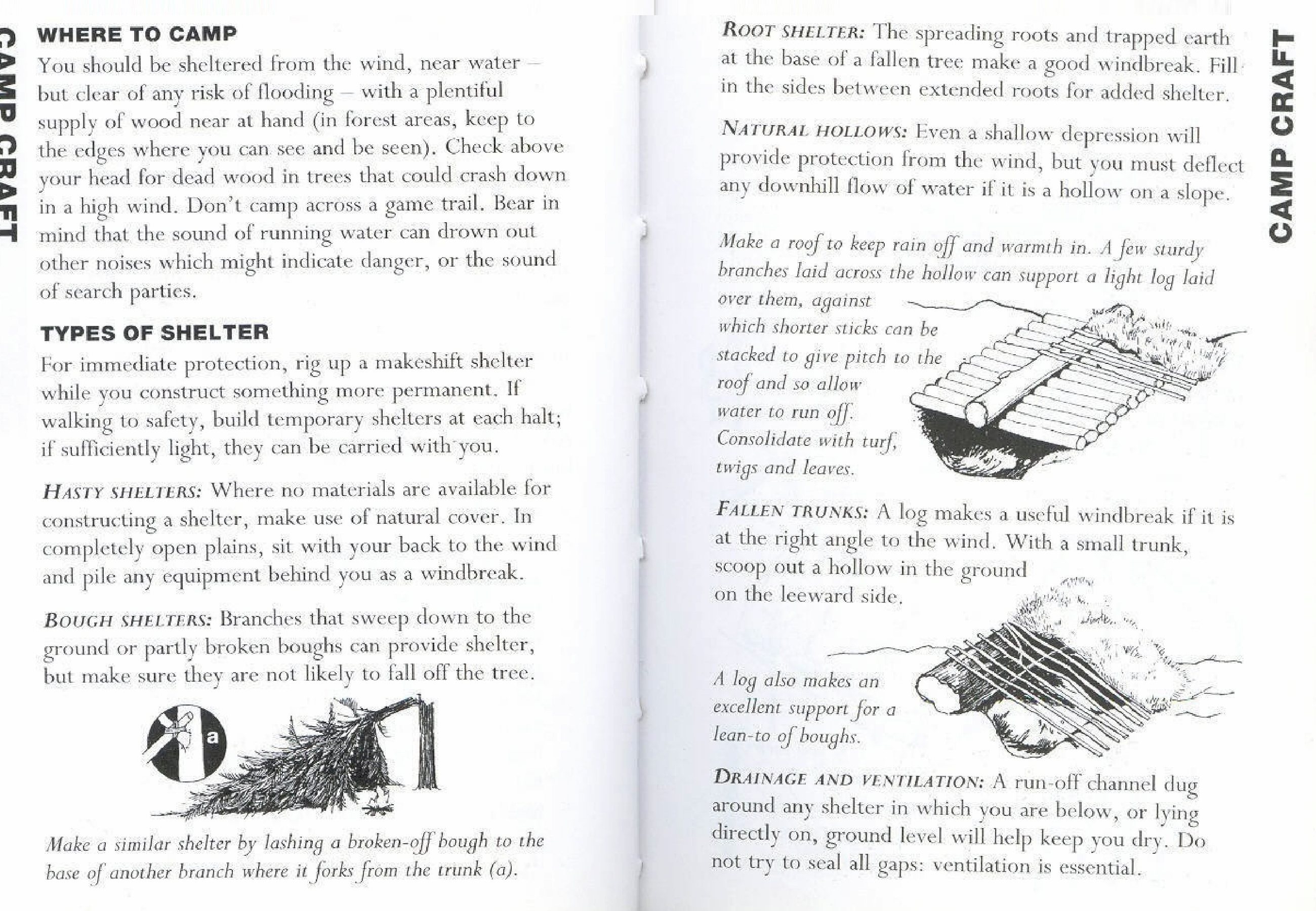 You ought to be protected from the wind, close water but clear of any danger of flooding, with an ample supply of wood close nearby. Check above your head for […]