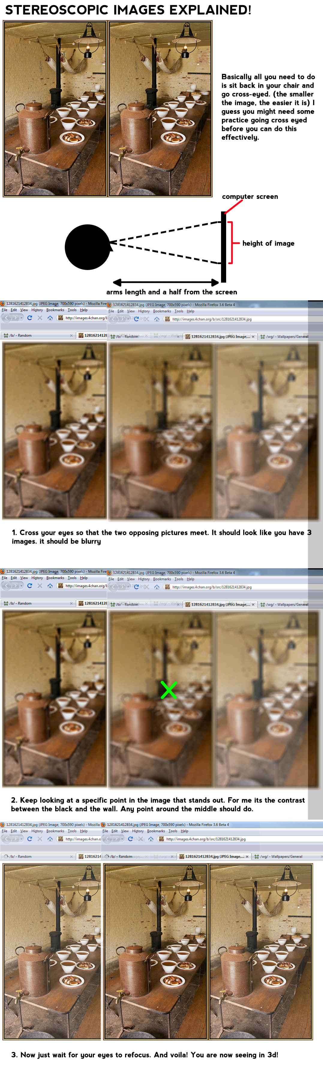 Cross your eyes until two opposing pictures meet.it should look like 3 blurry images, keep looking at specific point until an image stands out. Now just wait for your eyes […]