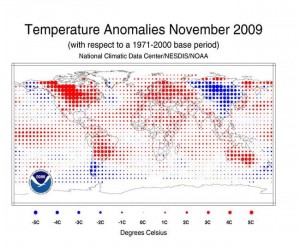 Temperature Changes 2009 Nov
